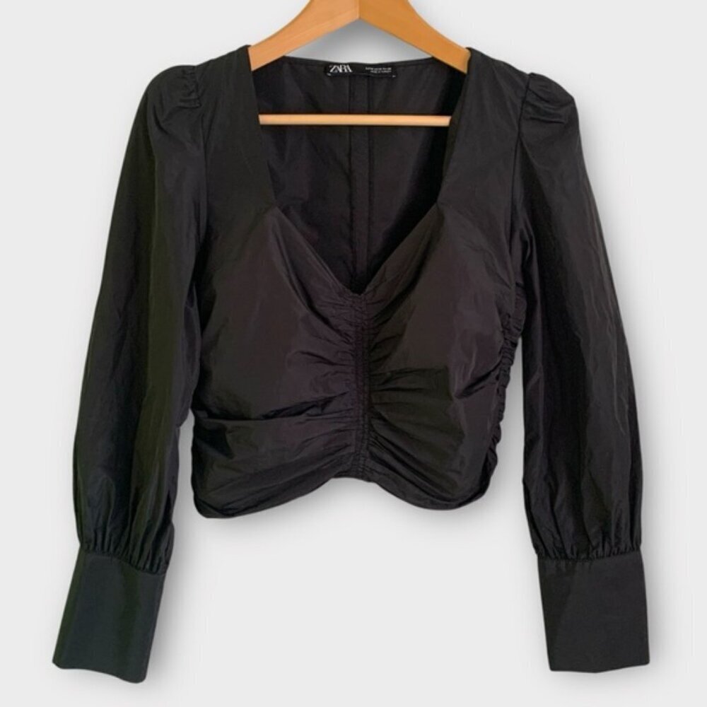 Zara Ruched Crop Top - Picture 2 of 8